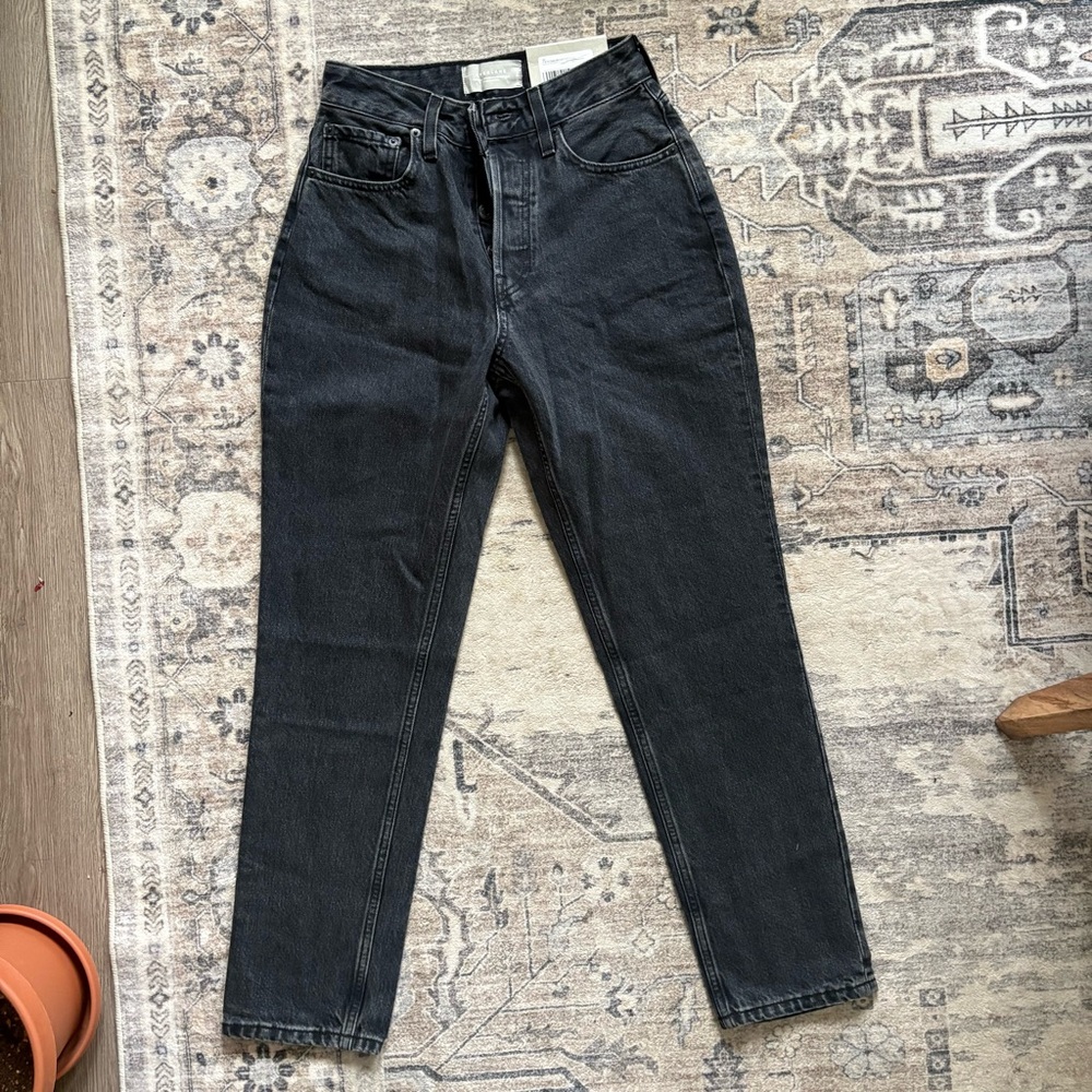 Everlane the curvy 90s cheeky Jean size 26 NEW washed black